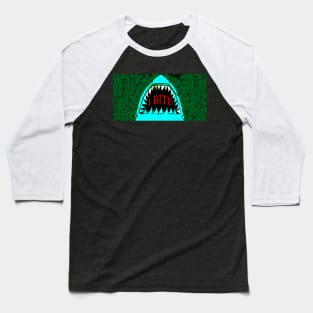 I Bite shark art Baseball T-Shirt